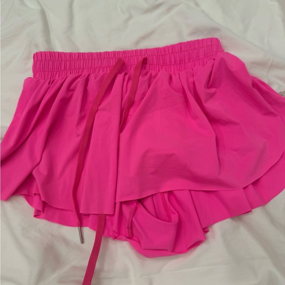 Katie J NYC Pink Flowy Athletic Shorts
